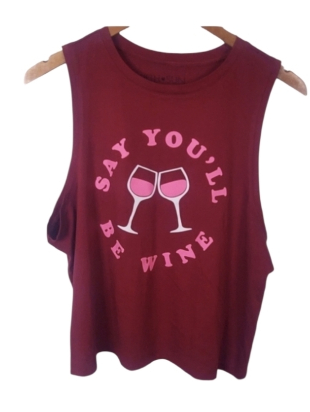 Fifth Sun Say You'll Be Wine Tank Top